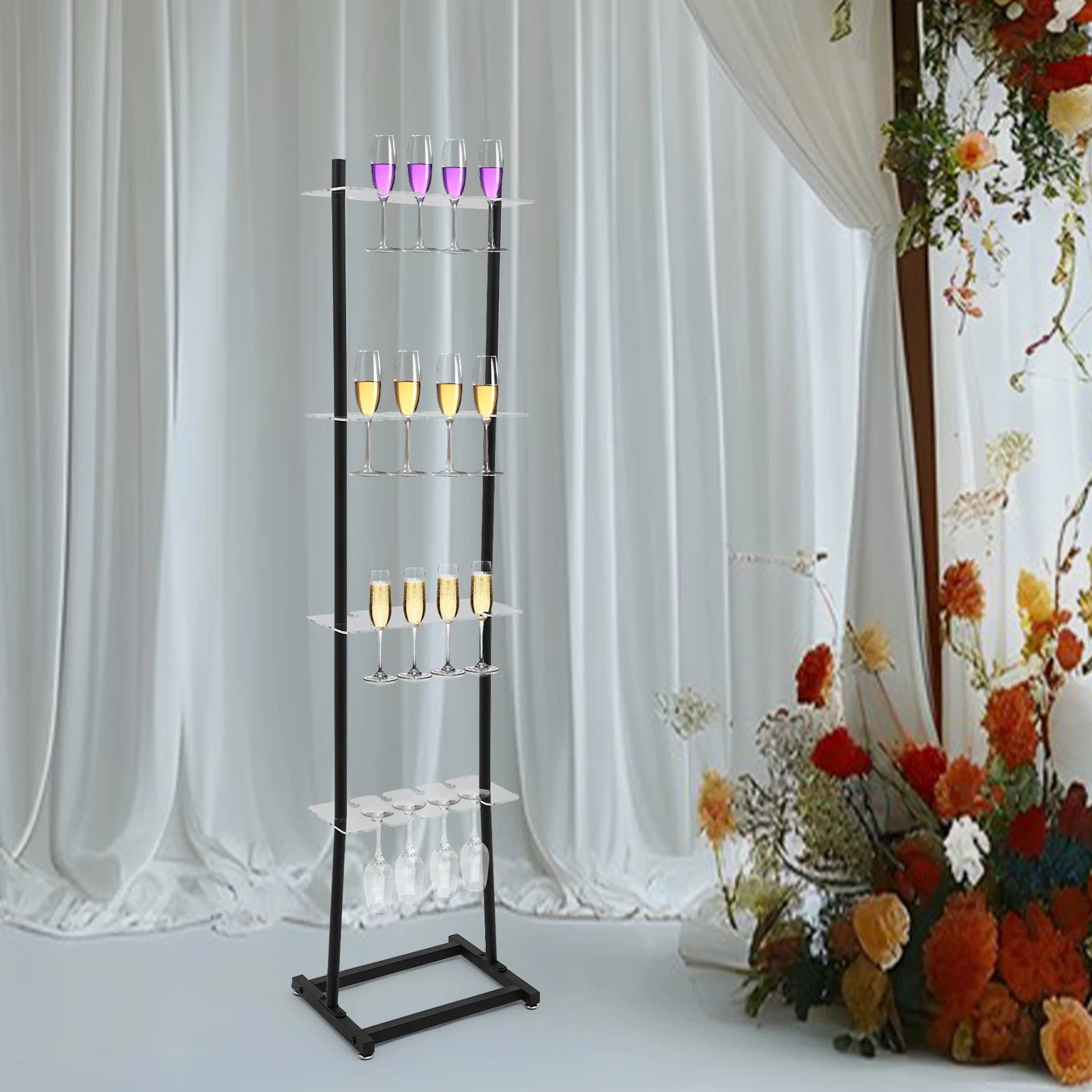 4-Tier Party Champagne Glass Holder & Display Stand