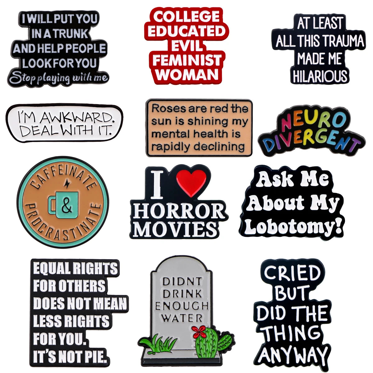 Brew-tiful Quotes Coffee Enamel Pin – Funny Brooch Badge