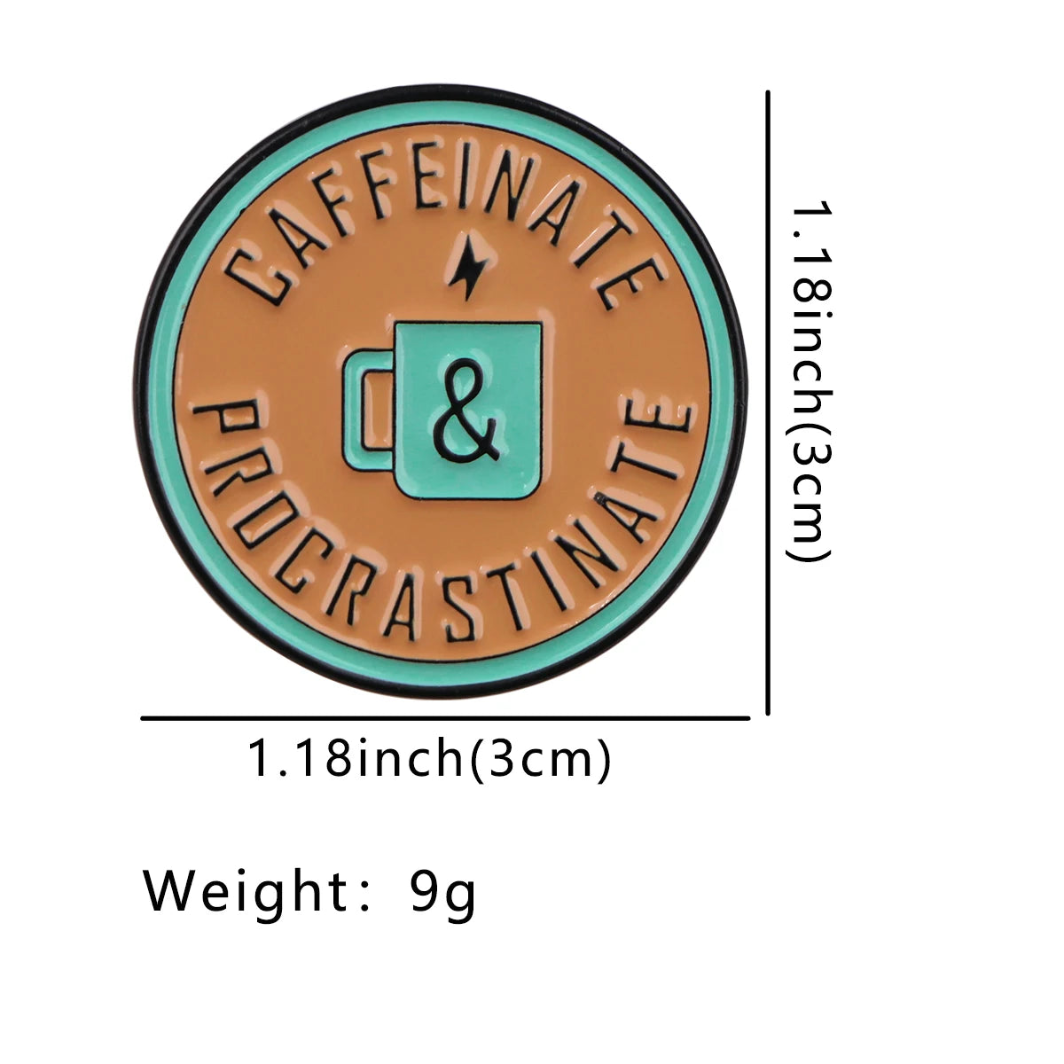 Brew-tiful Quotes Coffee Enamel Pin – Funny Brooch Badge