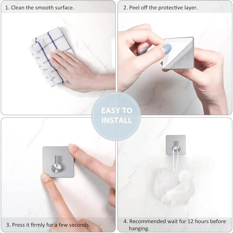AquaHold: Waterproof Heavy Duty Adhesive Wall Hooks