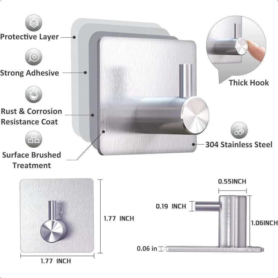 AquaHold: Waterproof Heavy Duty Adhesive Wall Hooks