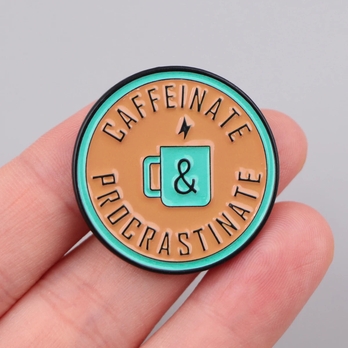 Brew-tiful Quotes Coffee Enamel Pin – Funny Brooch Badge