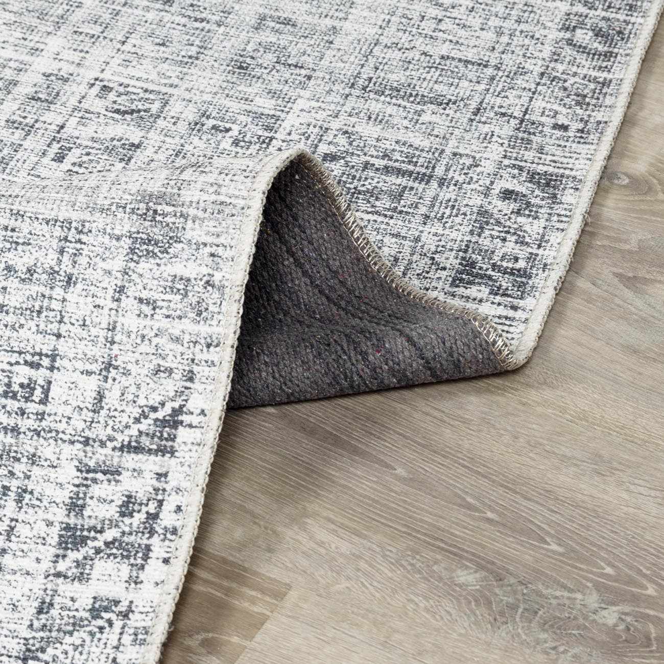 Barny Gray Blue Cozy Washable Rug Delight