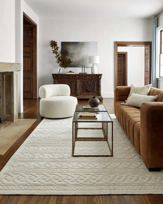 Fadey White 3D Rug