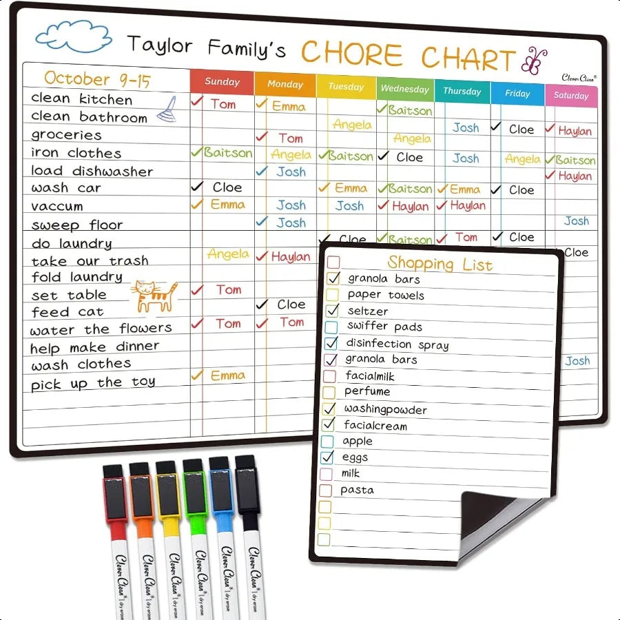 ChoreMaster Magnet: Versatile Dry Erase Chart Set