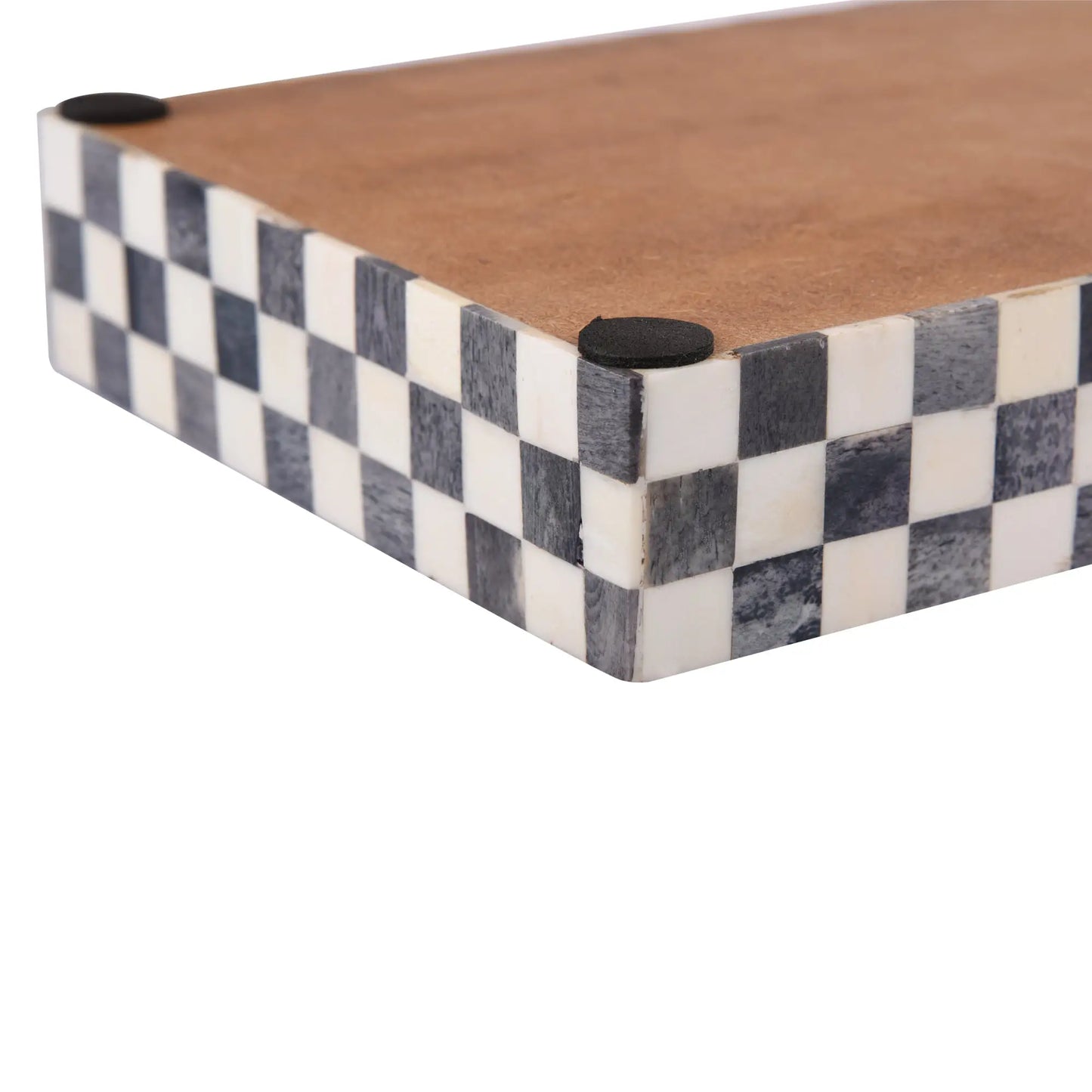 Vanity Trays Parlour Checkered Pattern Bone Inlay Collection in 10x6