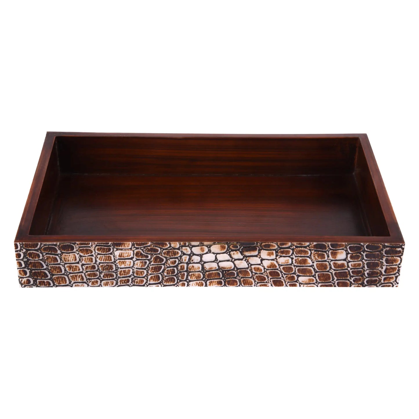 Vanity Trays Parlour Snap Pattern Bone Inlay Collection in 10x6