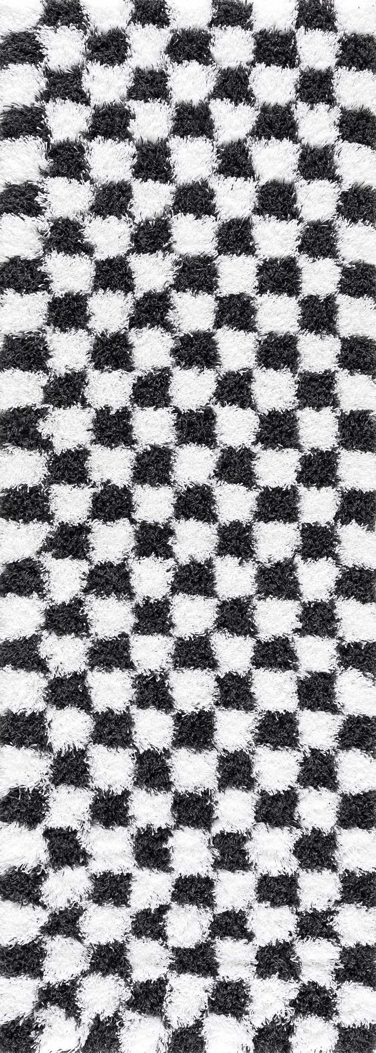 Atira Checkered Monochrome Area Rug