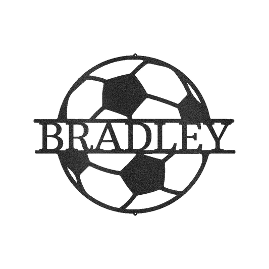 Custom Soccer Metal Sign - Personalized Football Player Wall Art Gift