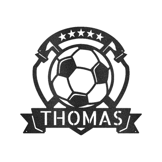 Custom Soccer Plaque Metal Sign - Personalized Sports Wall Decor