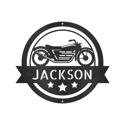 Custom Motorcycle Enthusiast Metal Sign - Personalized Rider Pride Wall Art