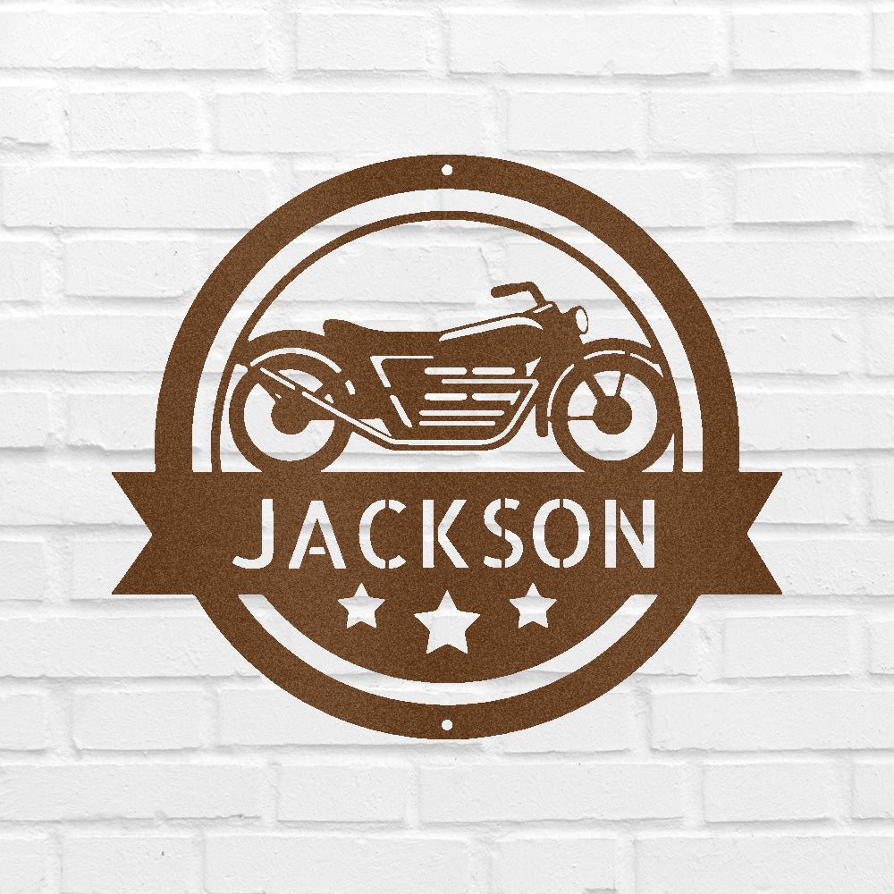 Custom Motorcycle Enthusiast Metal Sign - Personalized Rider Pride Wall Art