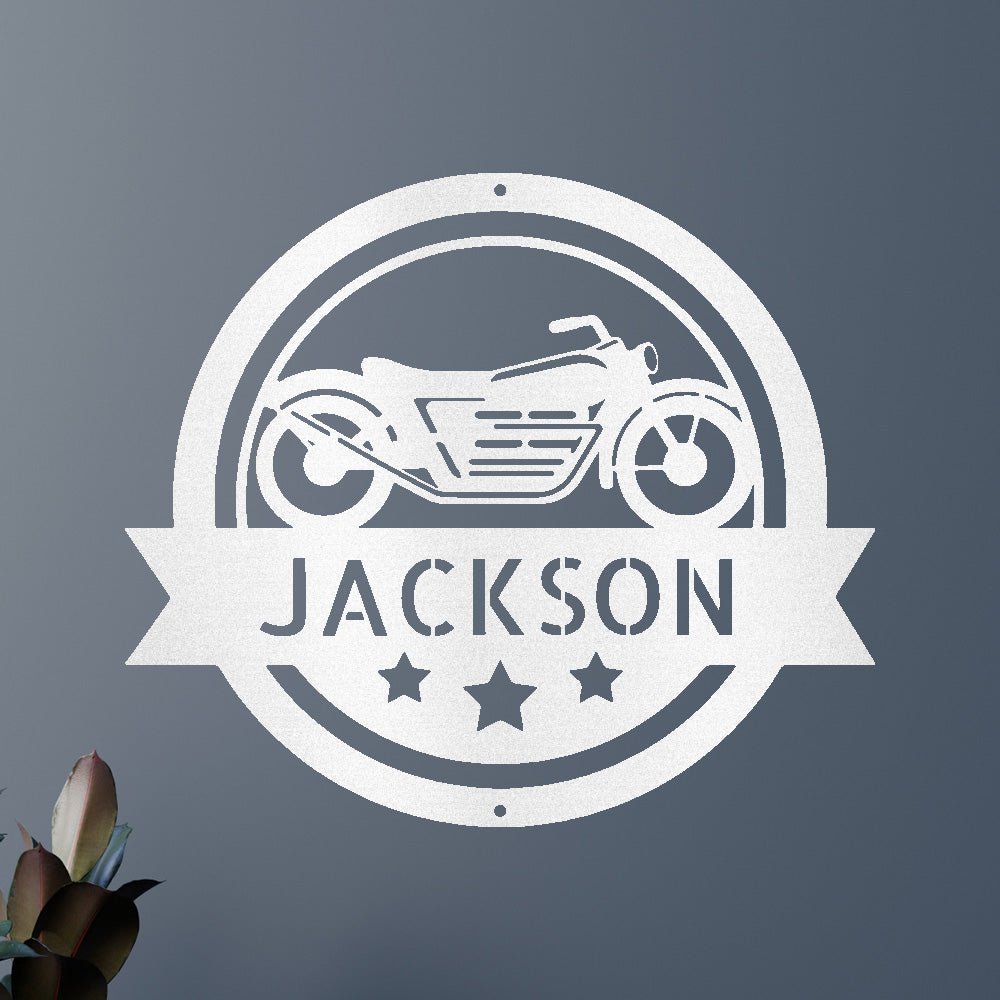Custom Motorcycle Enthusiast Metal Sign - Personalized Rider Pride Wall Art