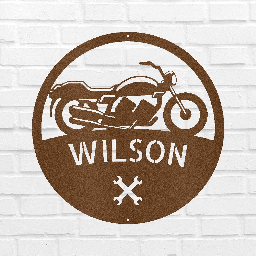 Custom Motorcycle Personalized Steel Sign - Personalized Biker Legacy Wall Art Gift