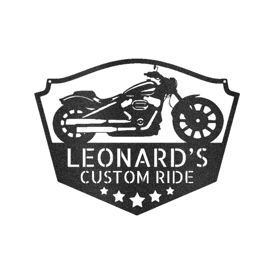 Custom Motorcycle Decor Metal Sign - Personalized Biker Garage Sanctuary Wall Art