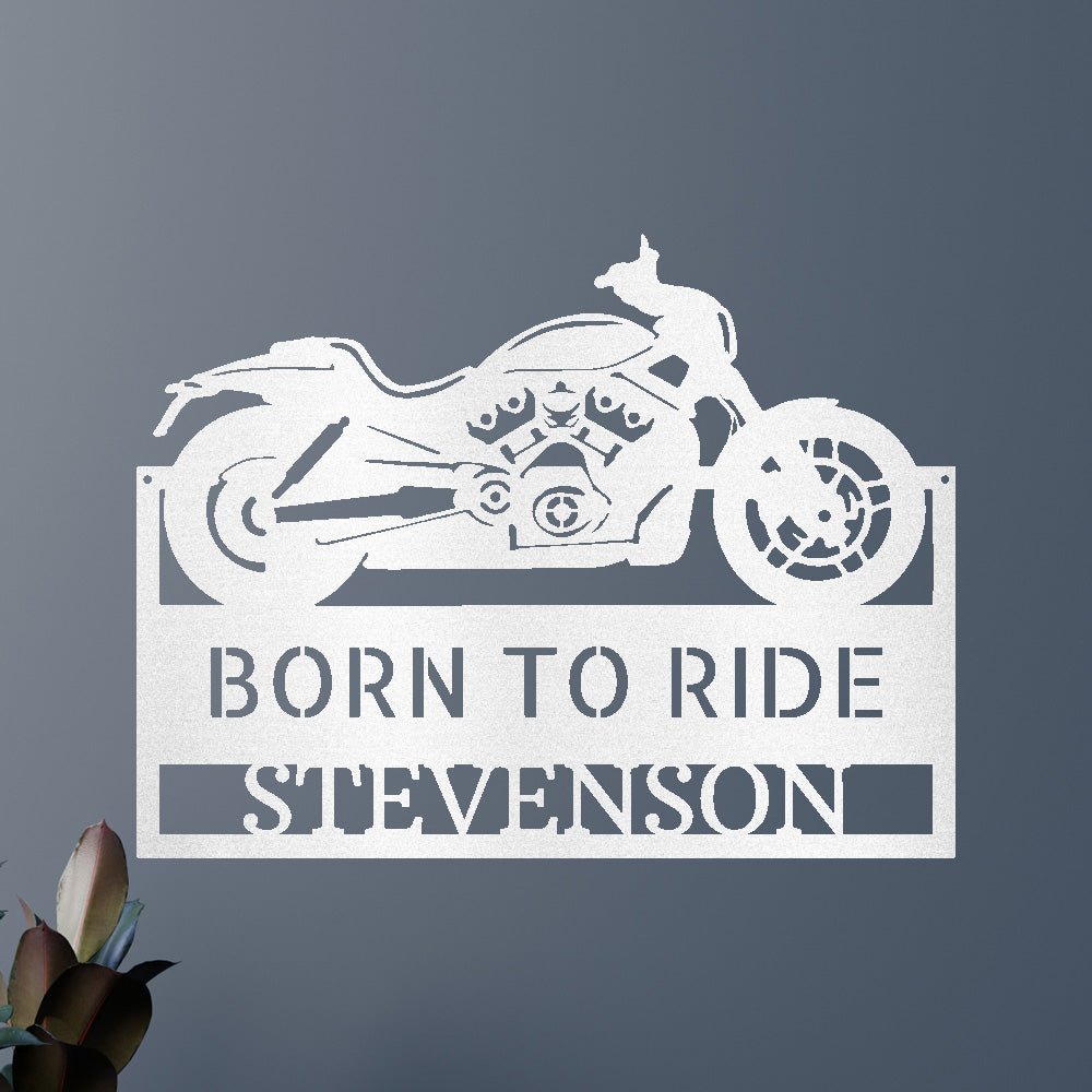 Custom Motorcycle Decor Metal Sign - Personalized Biker Garage Sanctuary Wall Art