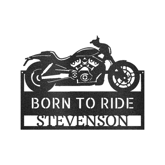 Custom Motorcycle Decor Metal Sign - Personalized Biker Garage Sanctuary Wall Art