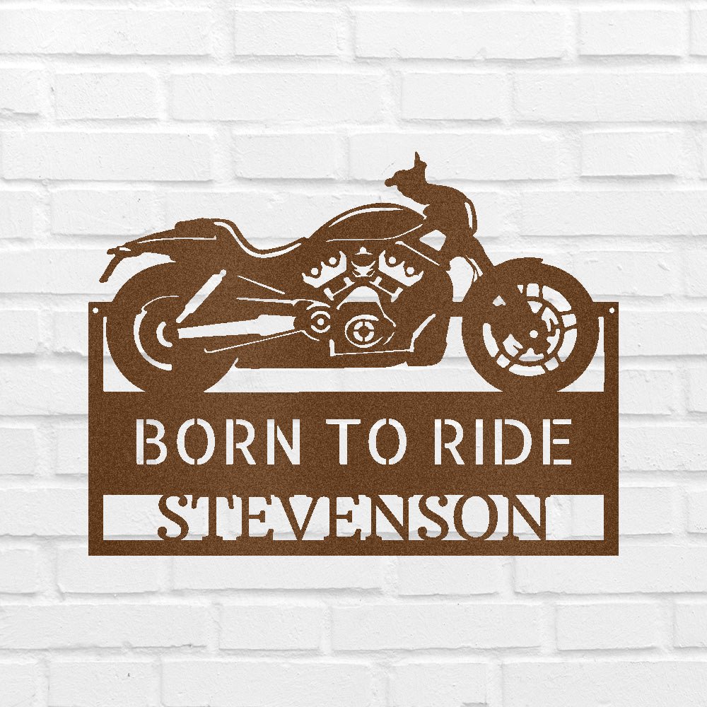 Custom Motorcycle Decor Metal Sign - Personalized Biker Garage Sanctuary Wall Art