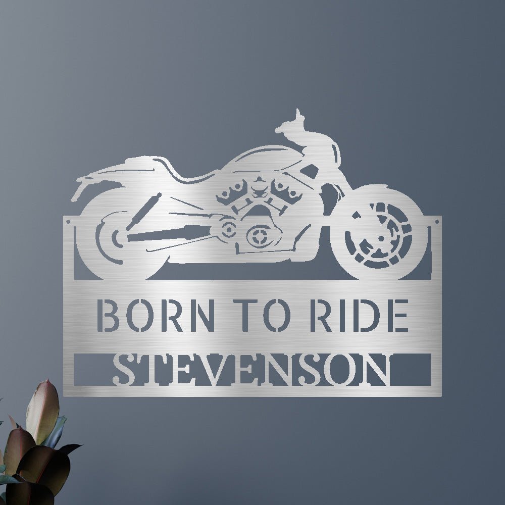 Custom Motorcycle Decor Metal Sign - Personalized Biker Garage Sanctuary Wall Art
