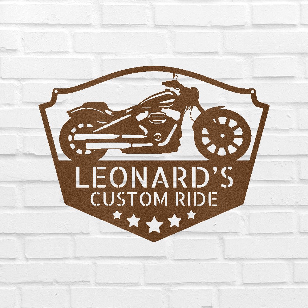 Custom Motorcycle Decor Metal Sign - Personalized Biker Garage Sanctuary Wall Art
