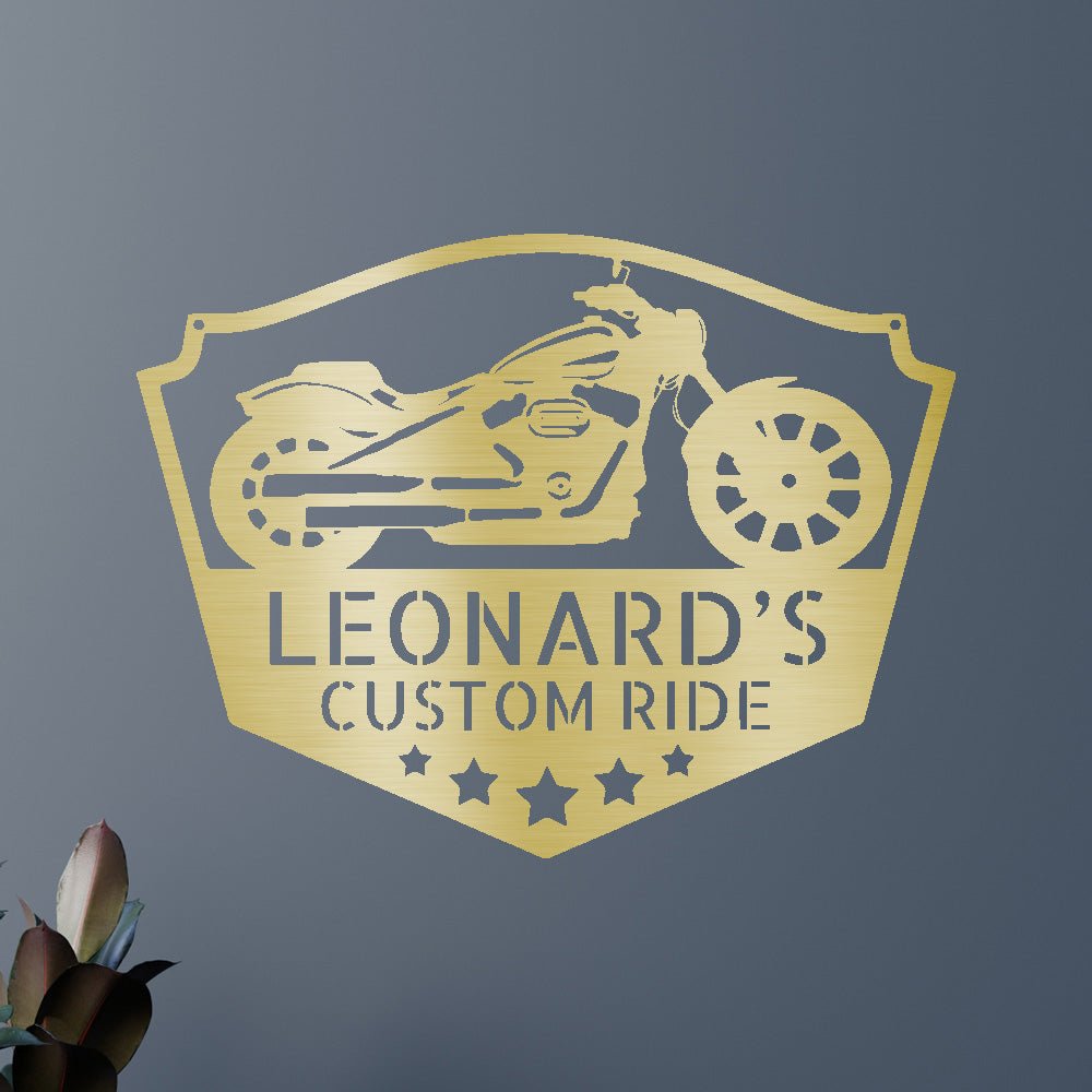 Custom Motorcycle Decor Metal Sign - Personalized Biker Garage Sanctuary Wall Art