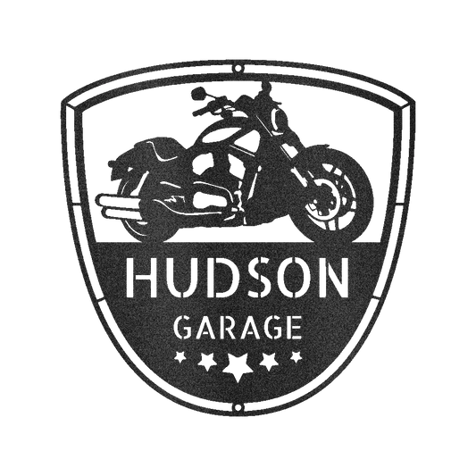 Custom Motorcycle Name Metal Sign - Personalized Biker Identity Decor