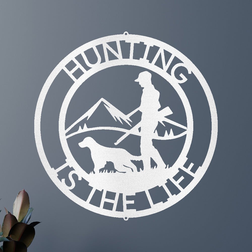 The Hunter Custom Metal Sign - Personalized Hunting Wall Decor