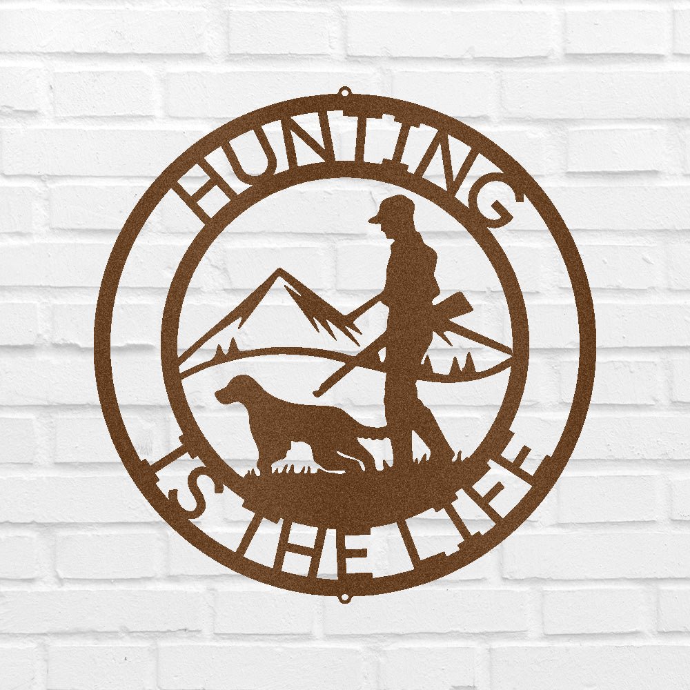 The Hunter Custom Metal Sign - Personalized Hunting Wall Decor