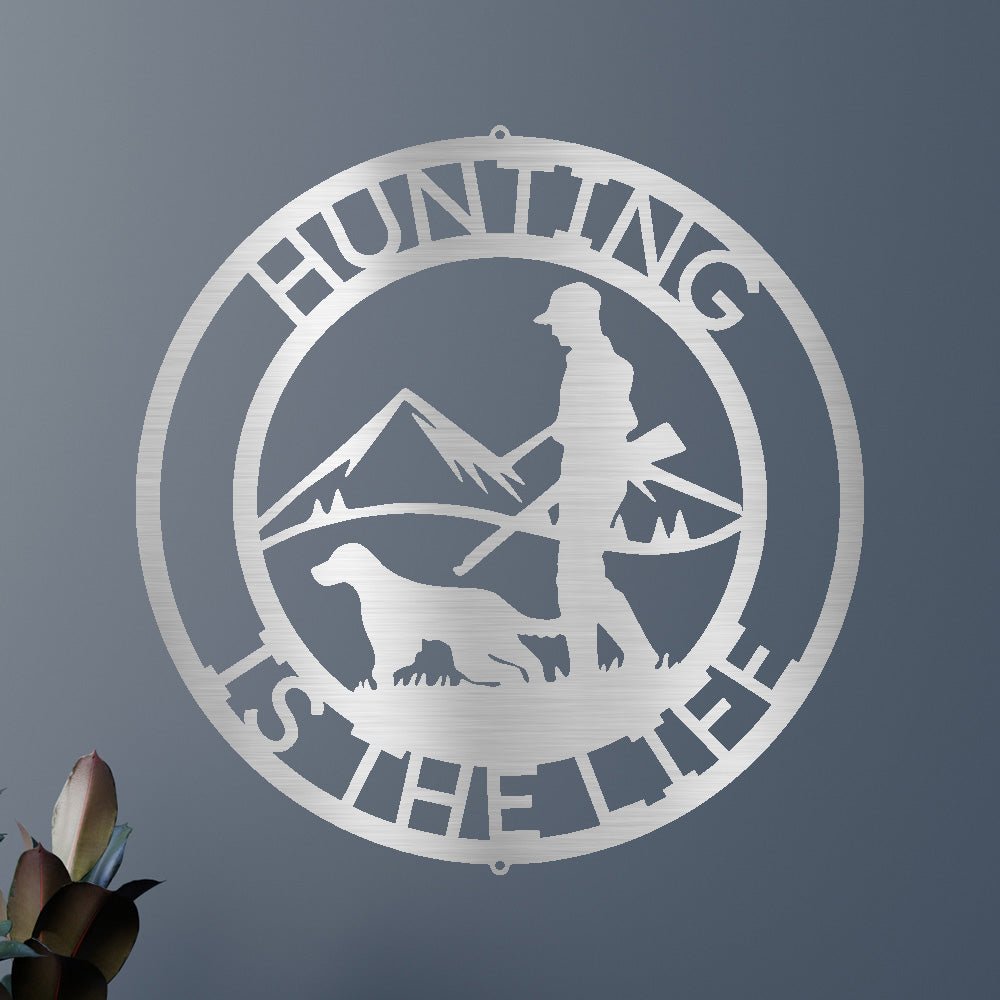 The Hunter Custom Metal Sign - Personalized Hunting Wall Decor