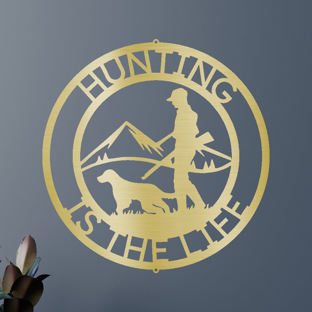 The Hunter Custom Metal Sign - Personalized Hunting Wall Decor