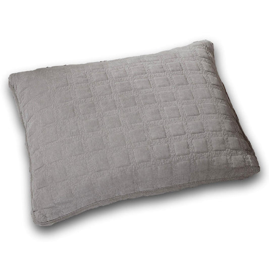 CozyCord Quilted Sham: Grey Sherpa - 1 Piece