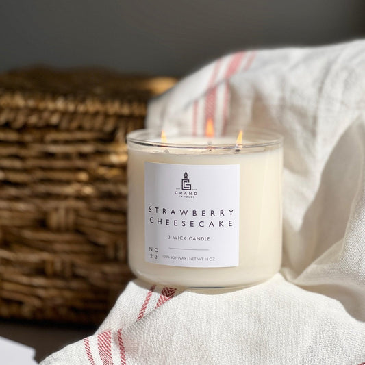 Strawberry Cheesecake Dessert Candle - Sweet Bakery Bliss