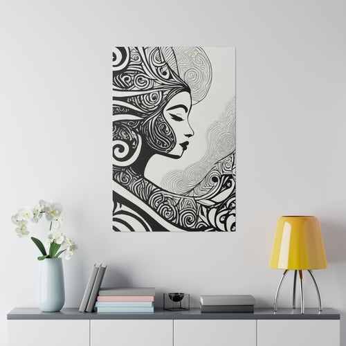 Wall Decor - Giclee Poster Art Print - Female Black Line Art Print
