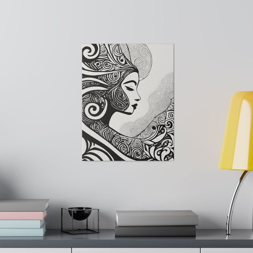 Wall Decor - Giclee Poster Art Print - Female Black Line Art Print