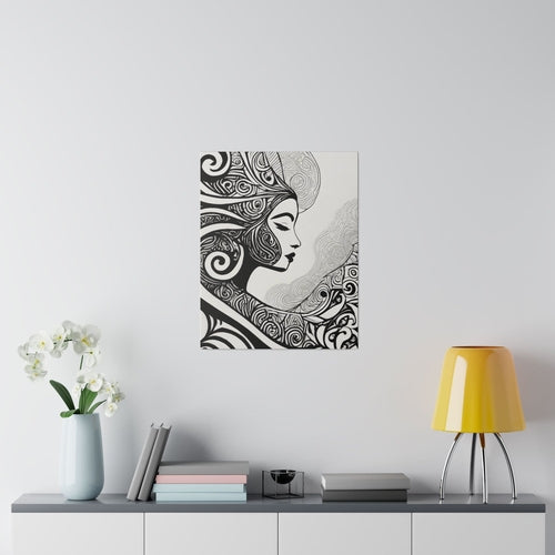 Wall Decor - Giclee Poster Art Print - Female Black Line Art Print
